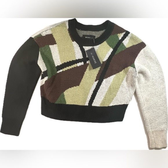 11 Honore Women’s Alexis Pattern Sweater, Abstract Colors, Size 0, NWT - Picture 2 of 13